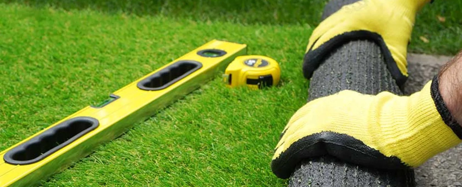 Synthetic turf installation process